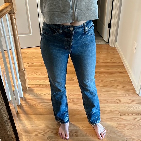 Helmut Lang Tacked Crop Flare Jeans - Picture 2 of 9